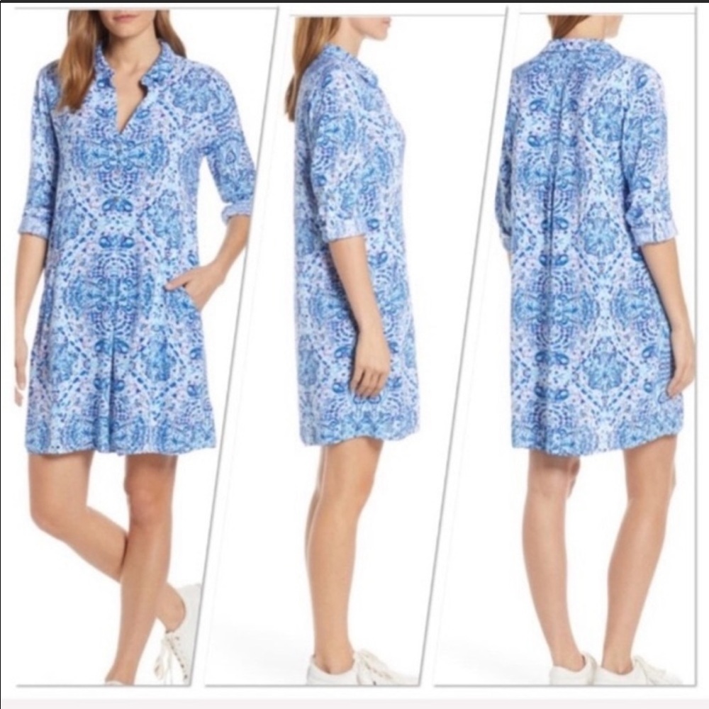 Lilly Pulitzer Lillith Tunic Dress in Call My Shell Phone